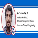 Interview Mr Surendher R Assistant Professor School of Management Studies Jerusalem College Of Engineering Chennai